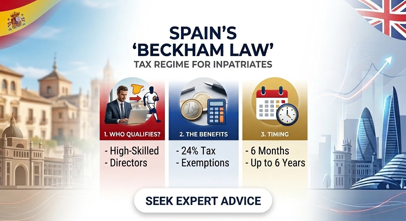 Spain's Beckham Law 2026: How the 24% Impatriate Regime Saves HNW Movers €610,000 Over Six Years — and the 6-Month Election Deadline Most Expats Blow Past